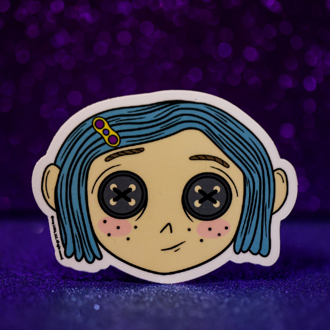 Cute Coraline Face - Sticker