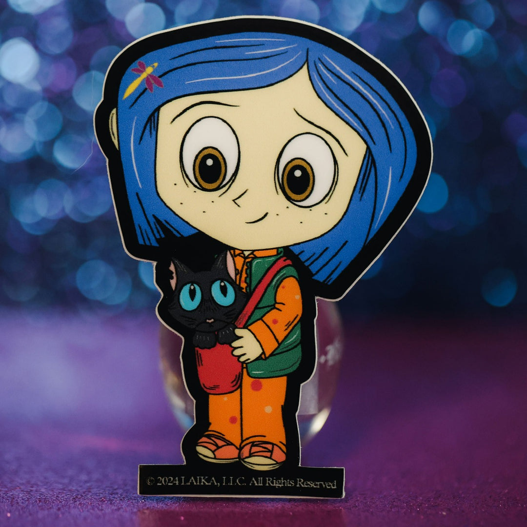 Coraline and Cat - Sticker