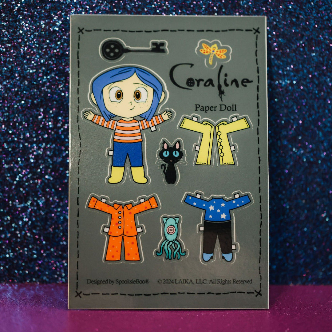 Coraline Paper Doll - Sticker Sheet