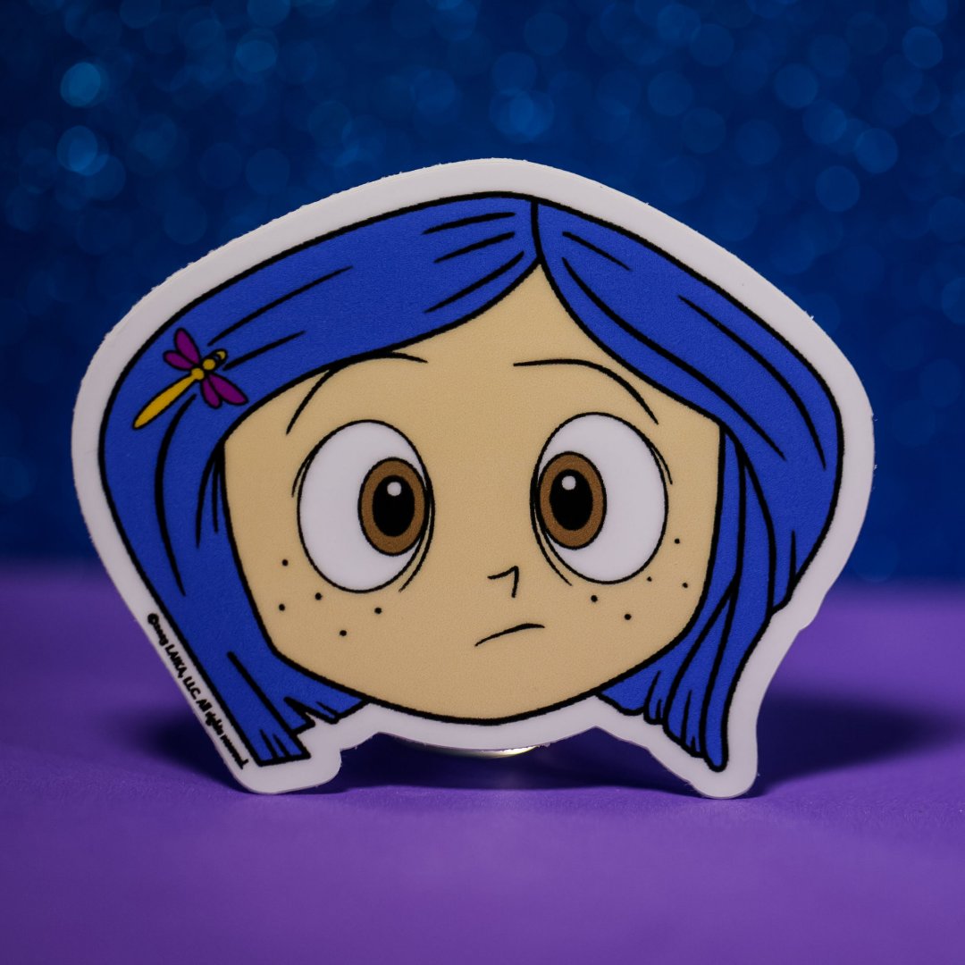 Puzzled Coraline Face - Sticker