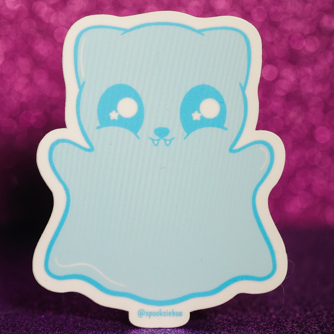 Ghostly Kitty Trick-Or-Treater - Sticker