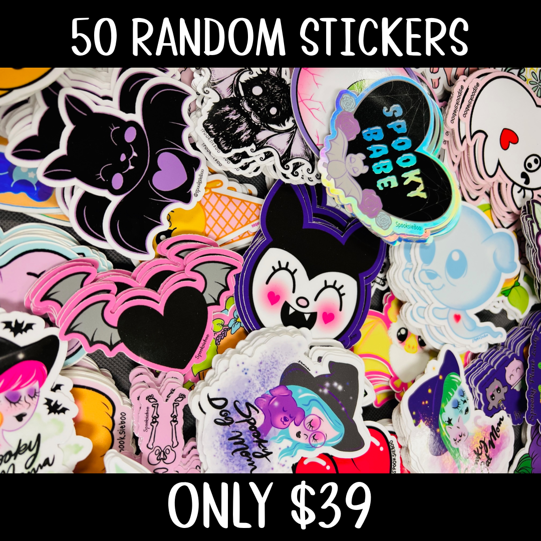 50 Random Stickers - Sticker Pack – spooksieboo