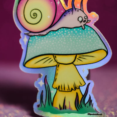 Glumpy Snail - Holographic Sticker