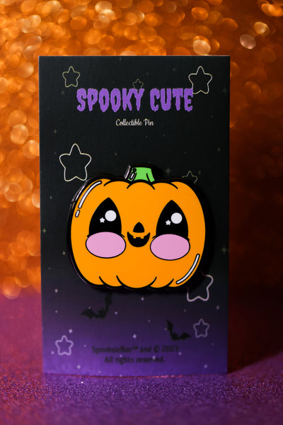 Cute Pumpkin Enamel Pin - Cute Halloween Collection