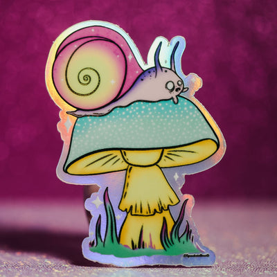 Glumpy Snail - Holographic Sticker