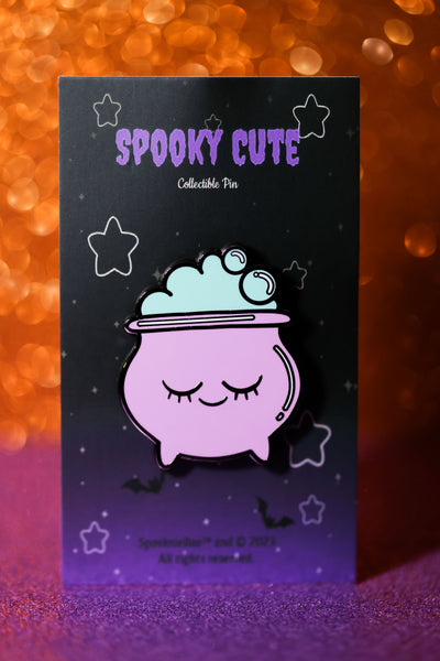 Cute Cauldron Enamel Pin - Cute Halloween Collection