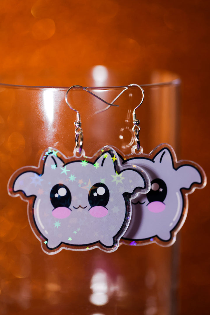 Cute Bat Acrylic Earrings - Cute Halloween Collection