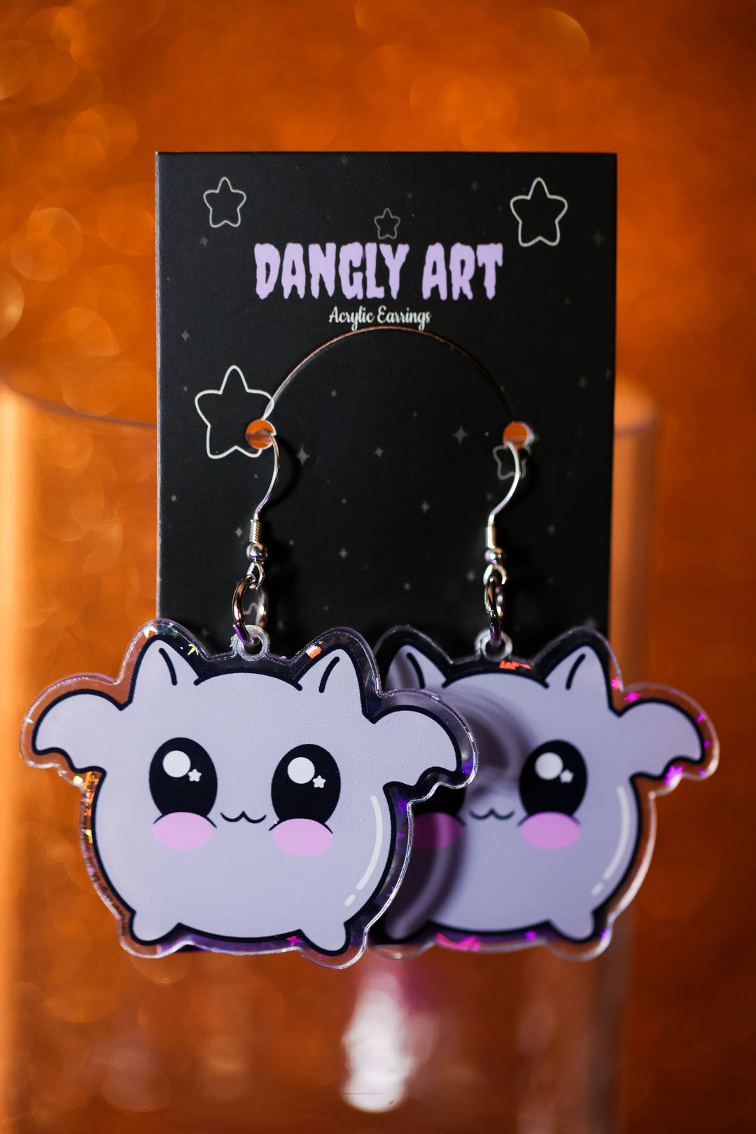 Cute Bat Acrylic Earrings - Cute Halloween Collection