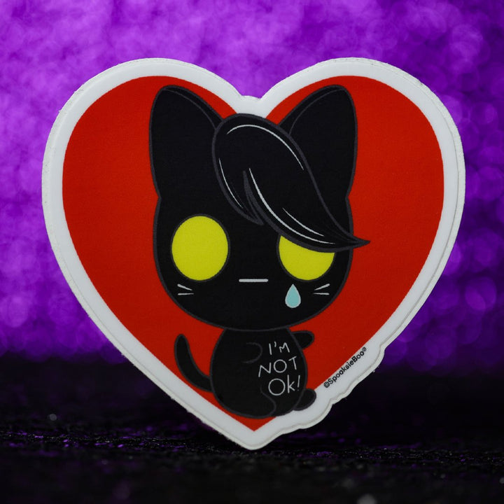 I'm Not Ok! Emo Kitty - Sticker