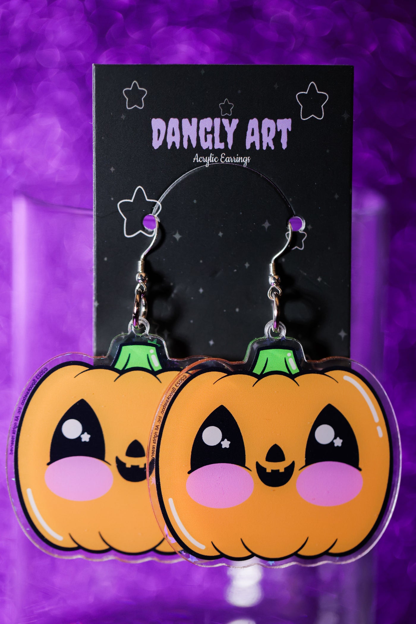 Cute Pumpkin Acrylic Earrings - Cute Halloween Collection