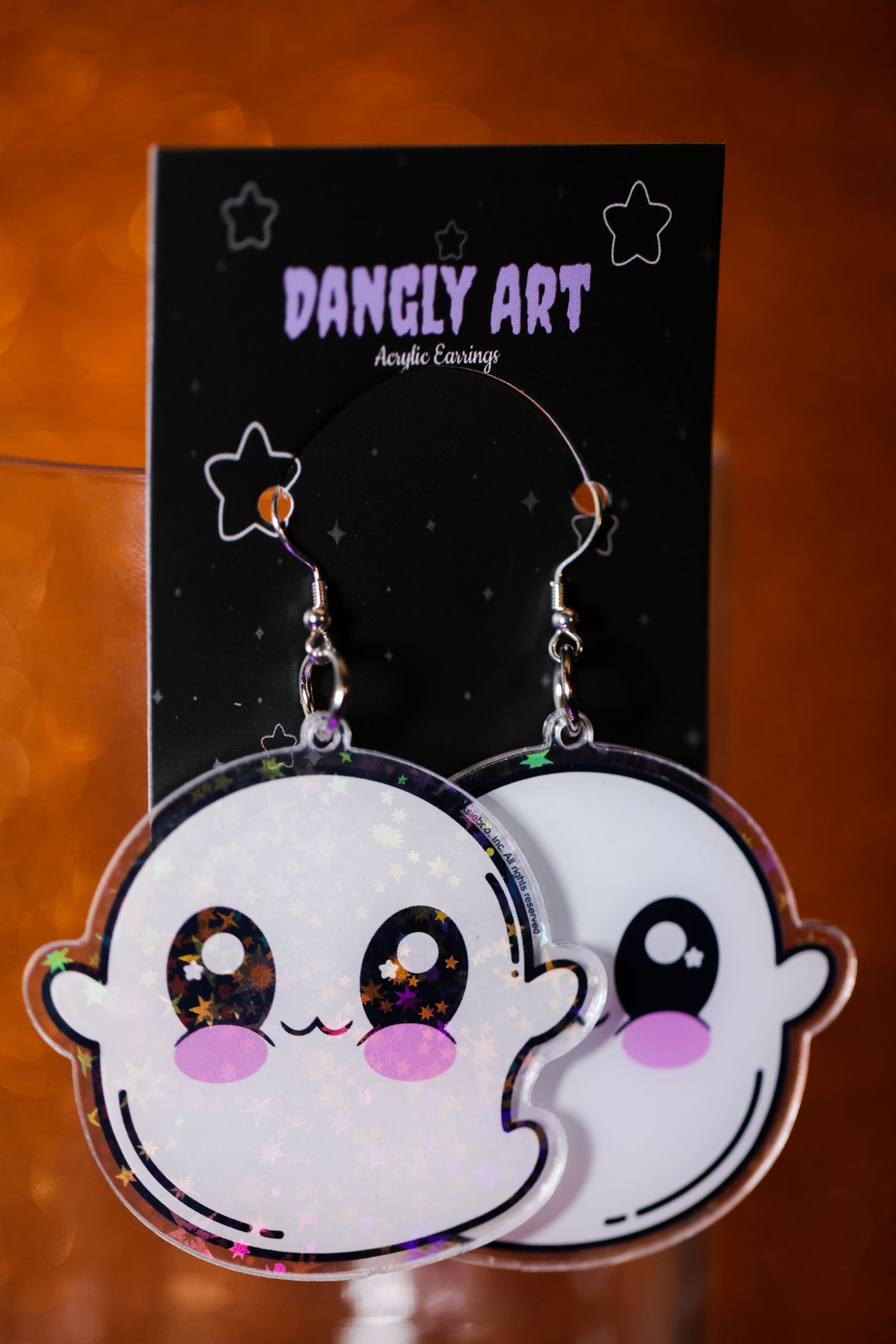 Cute Ghost Acrylic Earrings - Cute Halloween Collection