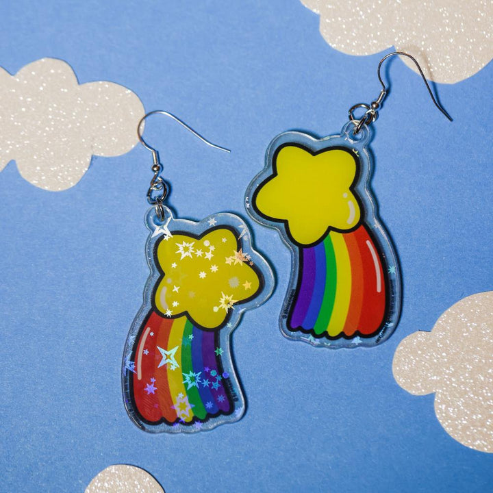 TeleTubbies Kawaii Rainbow Star - Earrings