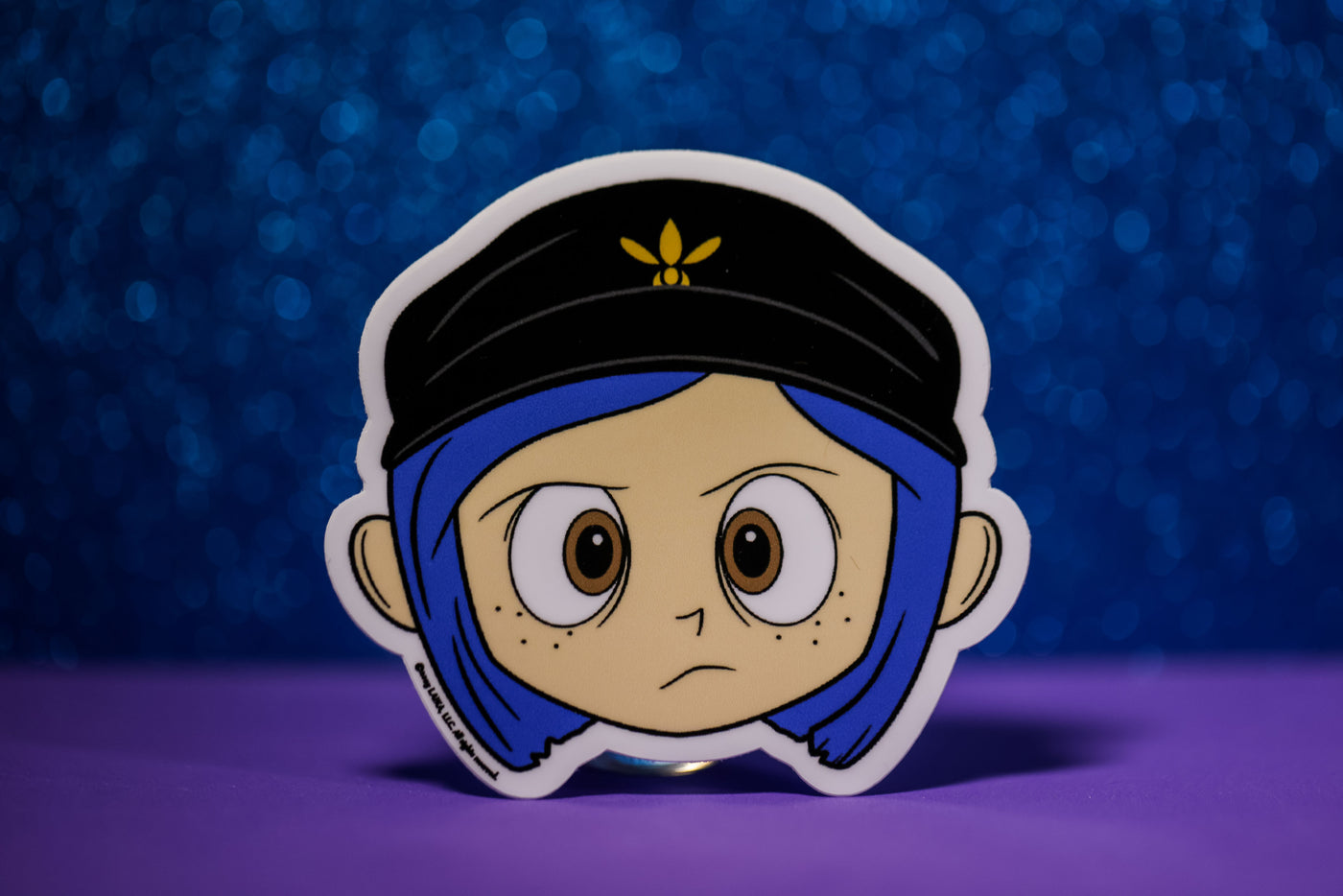 Angry Coraline Face - Sticker
