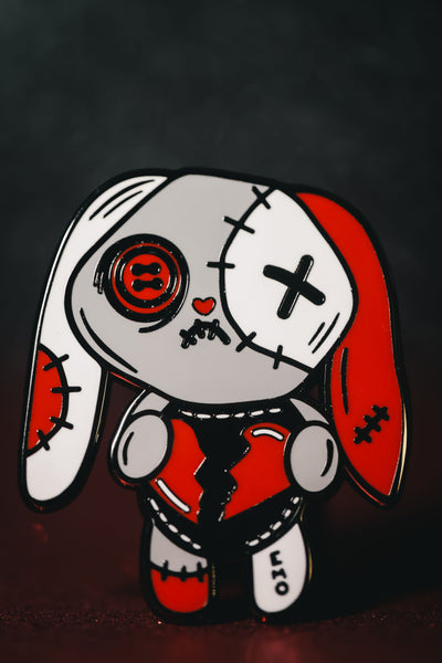 Emo Bunny Enamel Pin