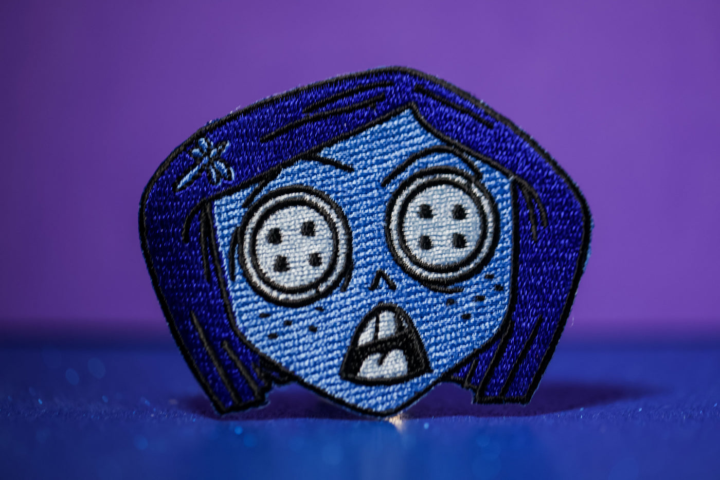 Surprised Coraline Face - Iron On Patch