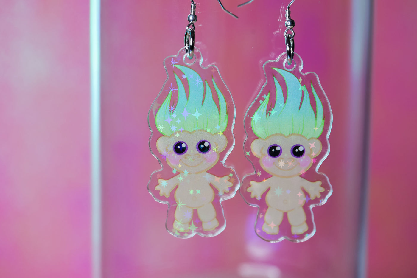 Little Cute Trolls Acrylic Earrings