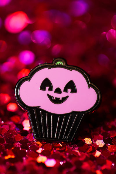 Pink Halloween Cupcake Lace Charm - Cute Halloween Collection