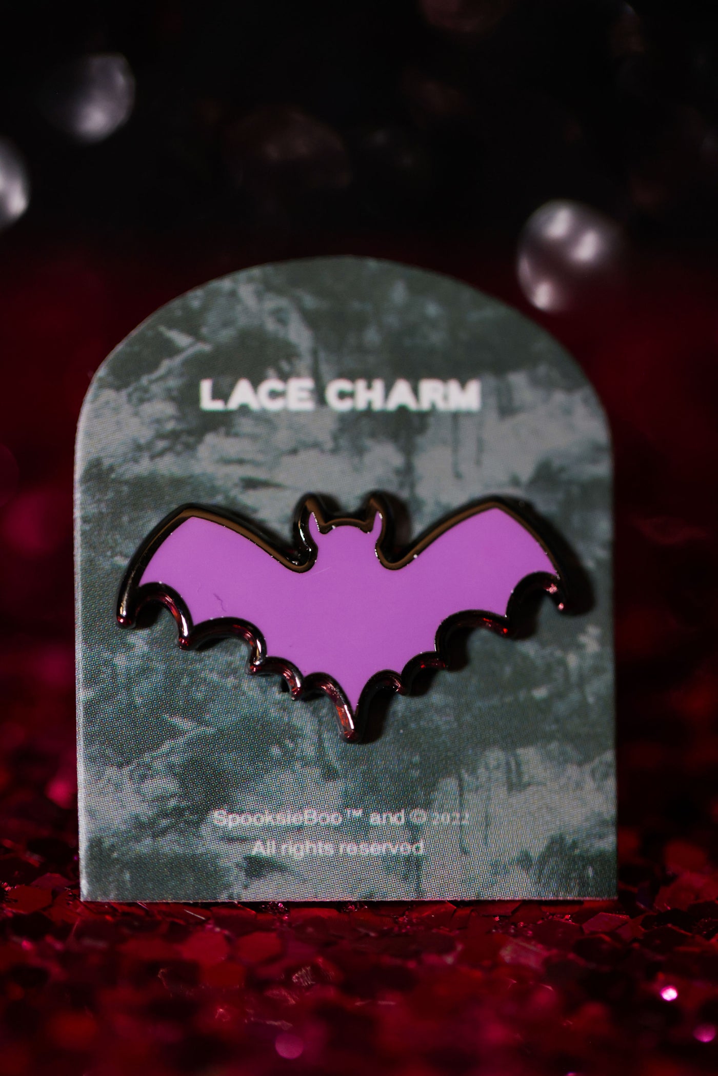 Purple Bat Lace Charm - Cute Halloween Collection