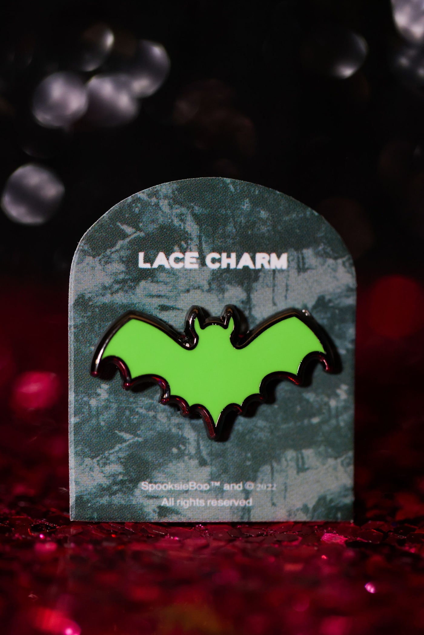 Green Bat Lace Charm - Cute Halloween Collection