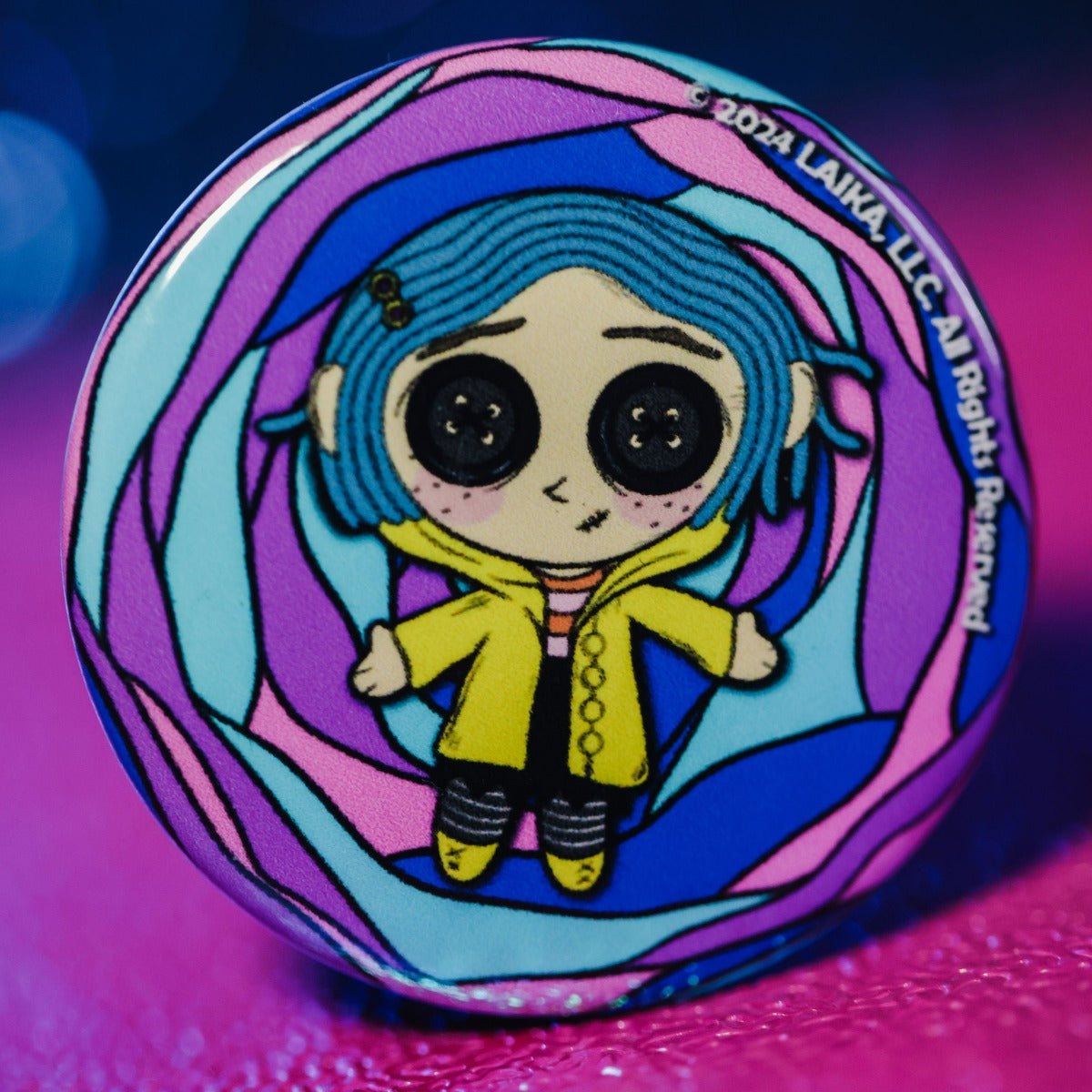 Floating Coraline Doll Button