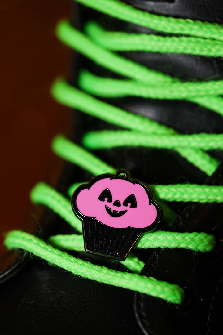 Pink Halloween Cupcake Lace Charm - Cute Halloween Collection