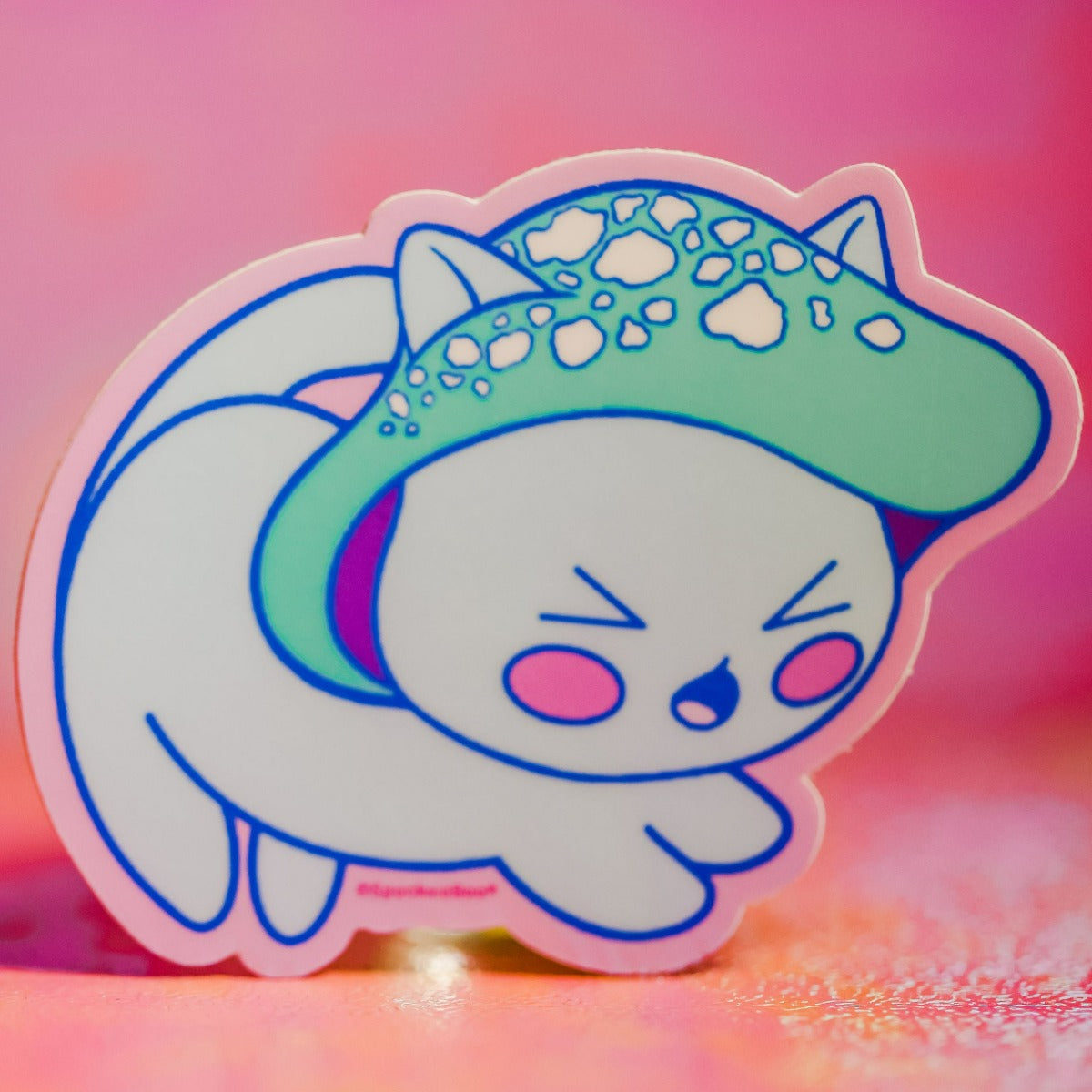 Angry Gumi Mushroom Kitty - Sticker - Mushroom Kitties Collection