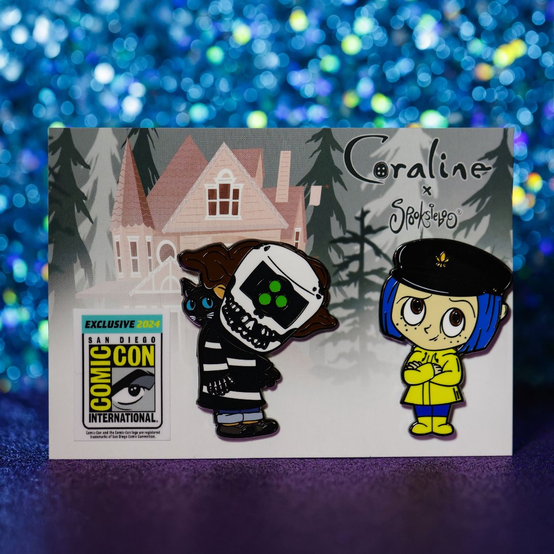 Coraline and Wybie SDCC Exclusive - Enamel Pin Set