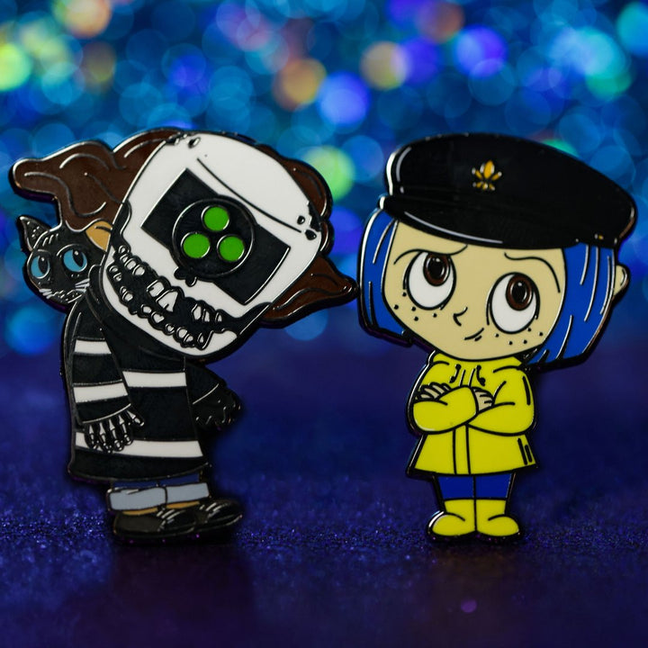 Coraline and Wybie SDCC Exclusive - Enamel Pin Set