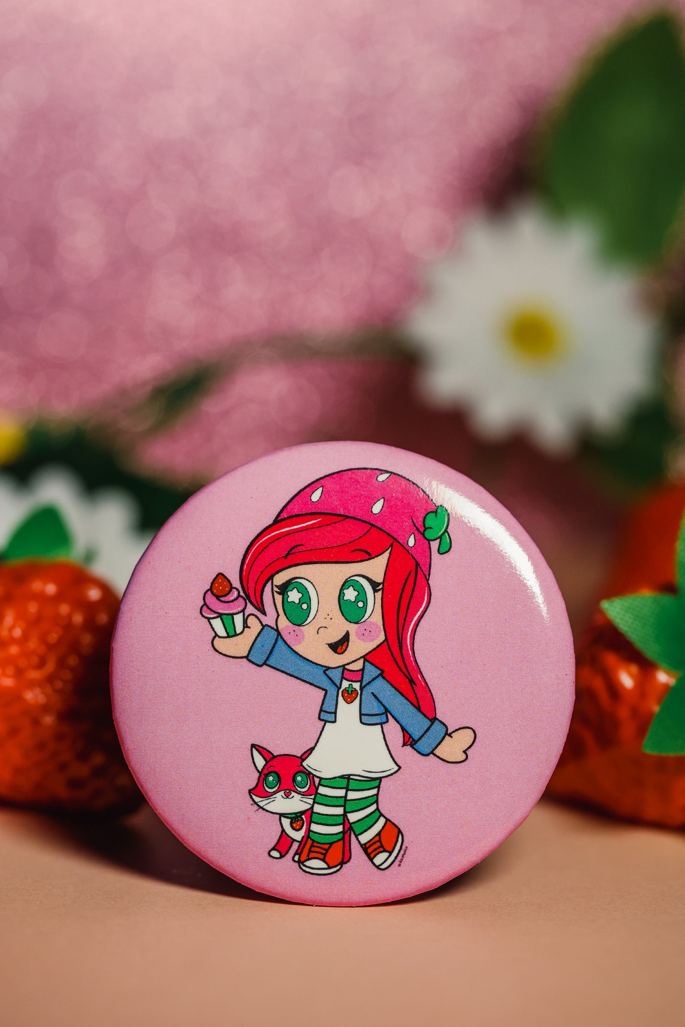 Kawaii Berry Button - Strawberry Shortcake™ ♥ SpooksieBoo®