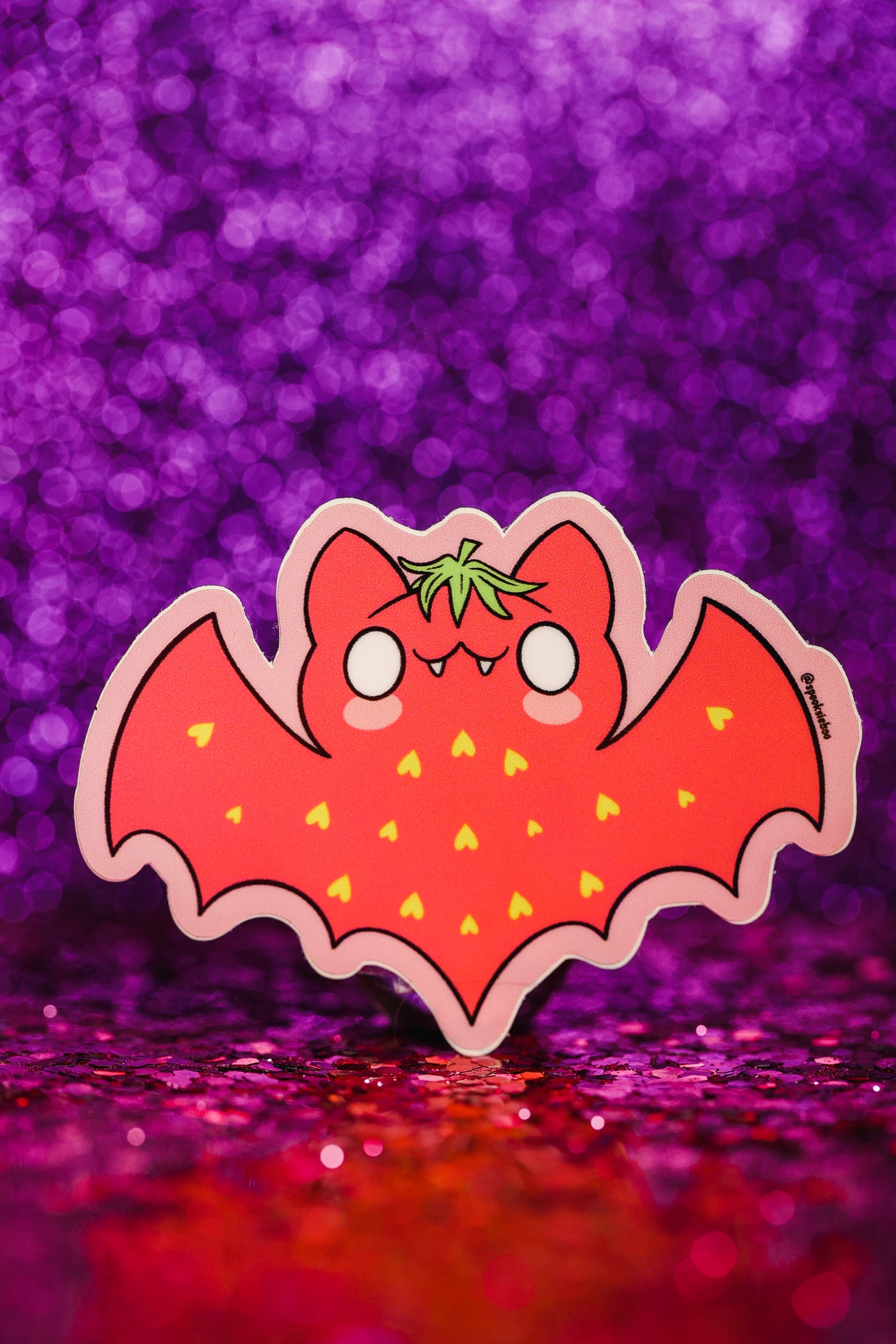 Strawberry Fruit Bat - Sticker