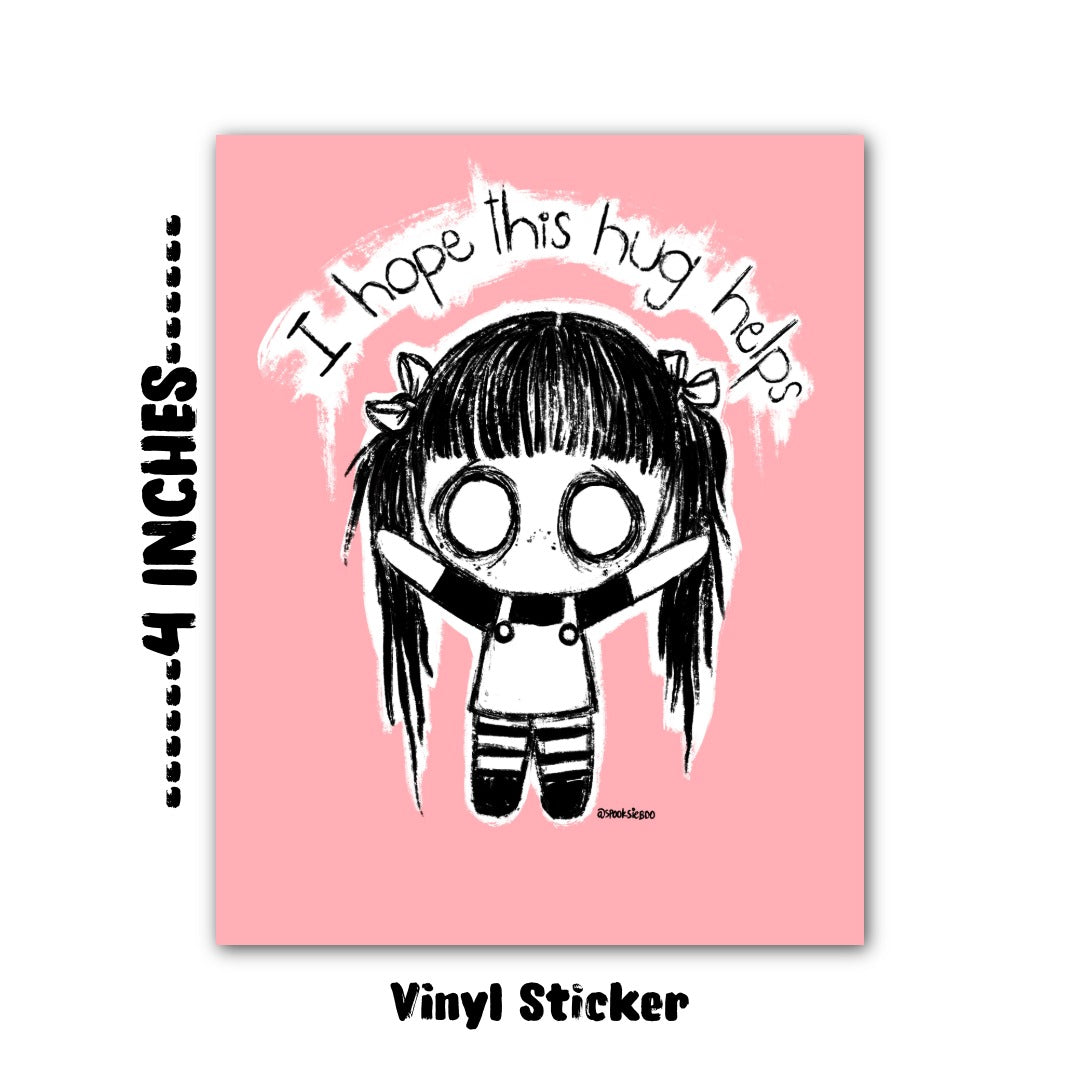 Pouges Sticker Hugging Big Hug 4” Vinyl Sticker – SpooksieBoo®