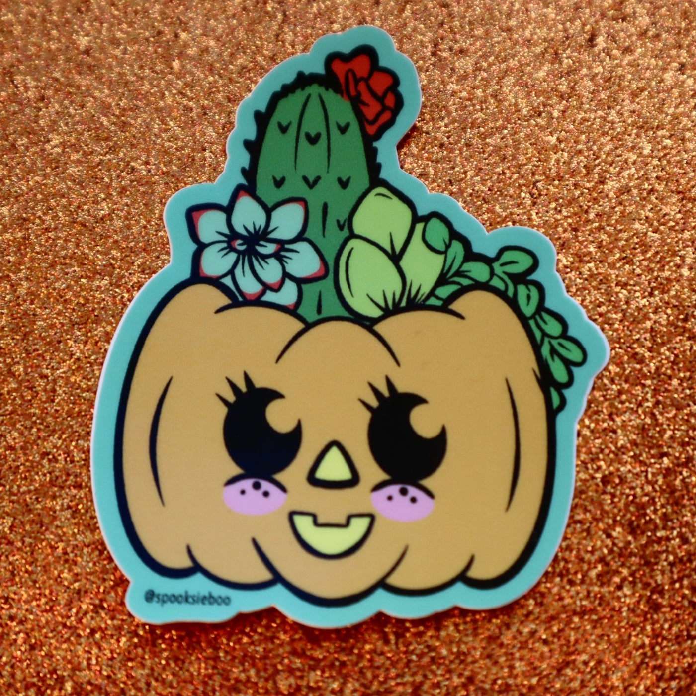 Pumpkin Succulent Planter - Sticker