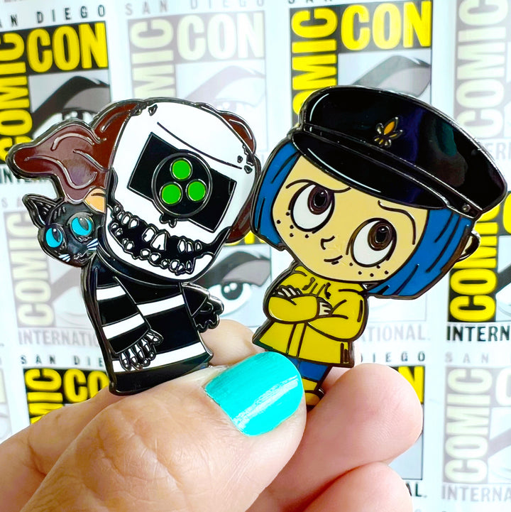 Coraline and Wybie SDCC Exclusive - Enamel Pin Set