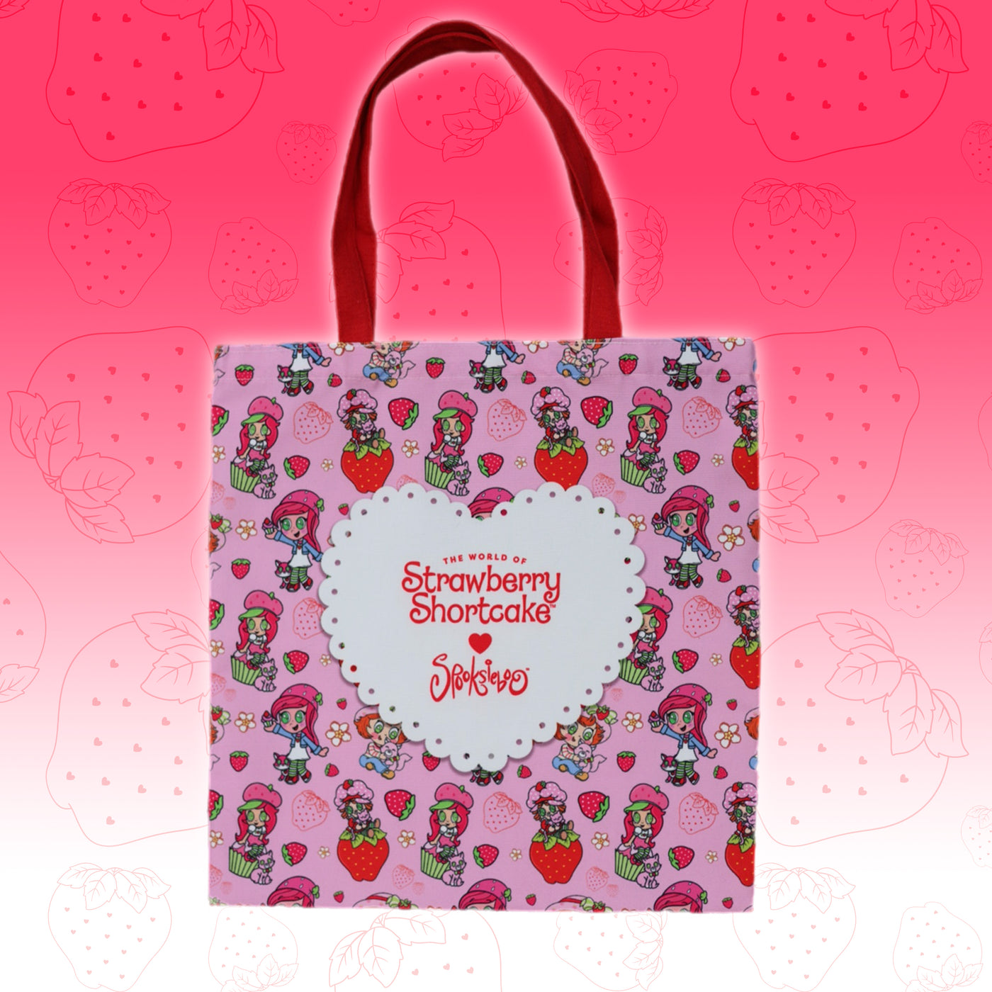 Kawaii Berries Pattern Tote Bag