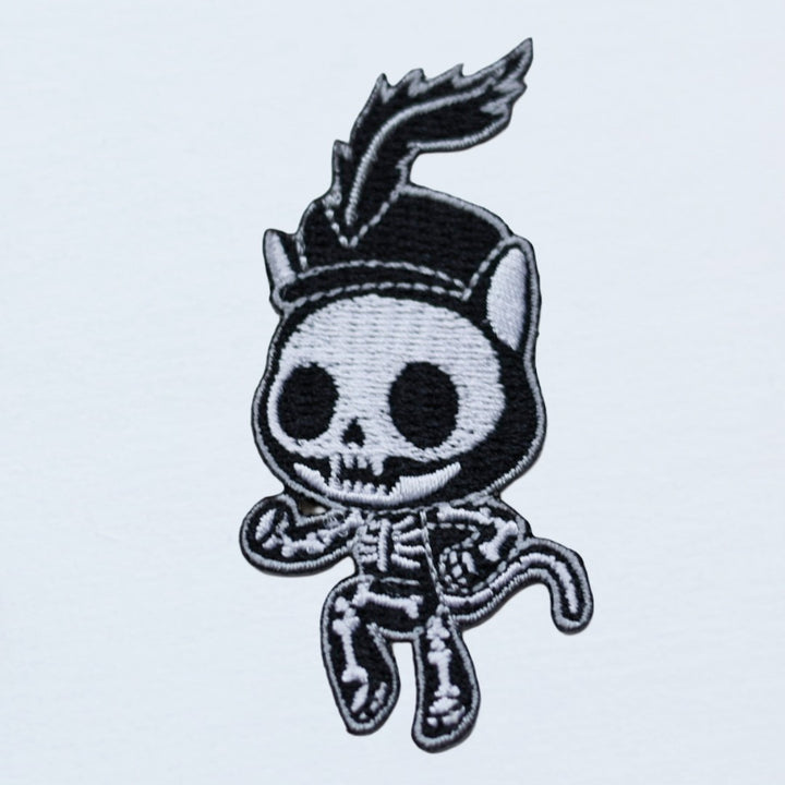 Black and white cat skeleton patch.