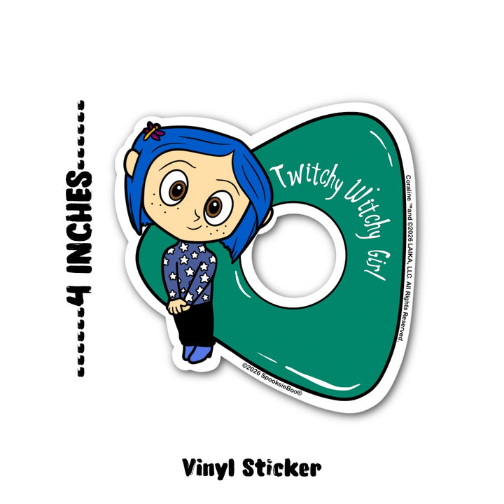Coraline: Twitchy Witchy Girl Sticker