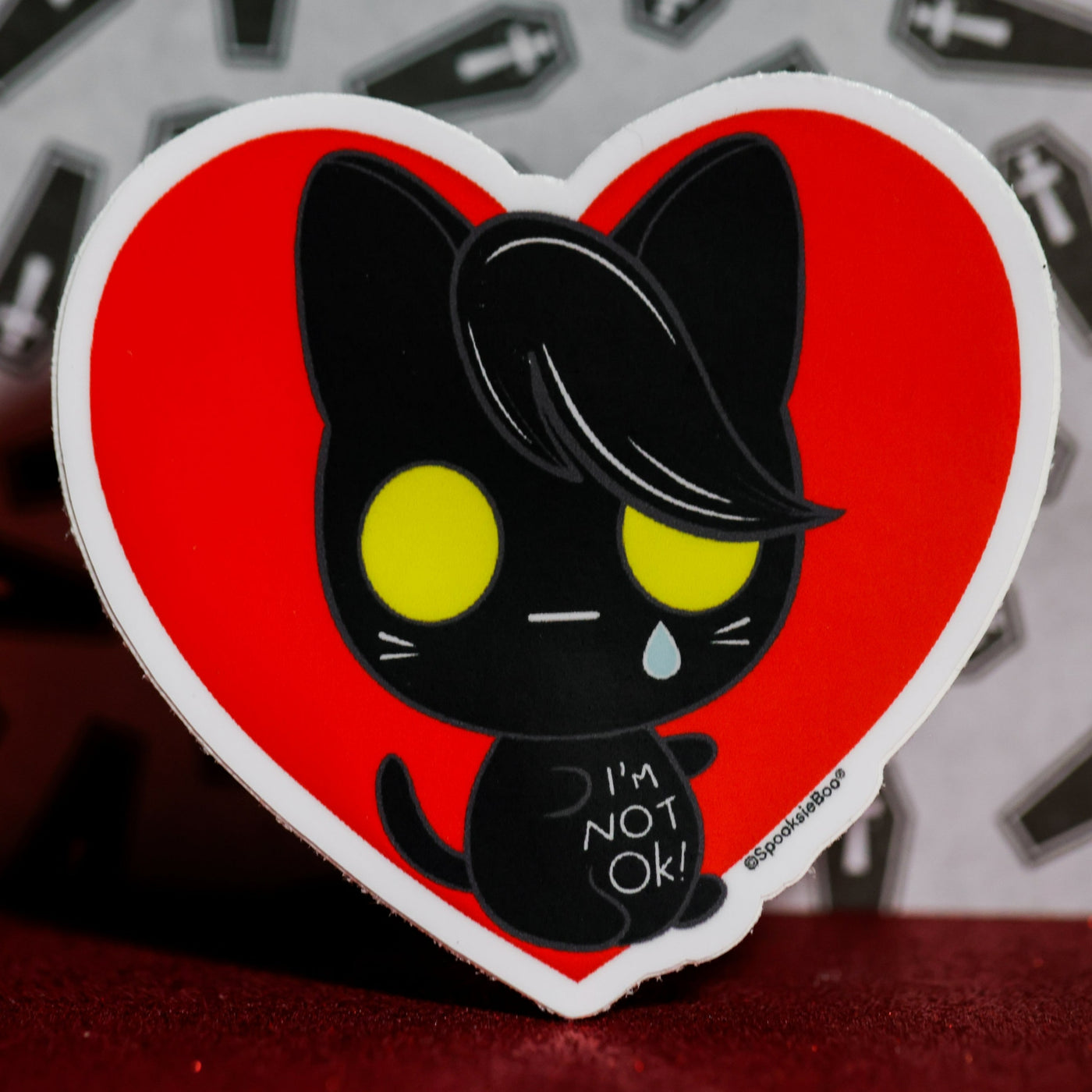I'm Not Ok! Emo Kitty - Sticker