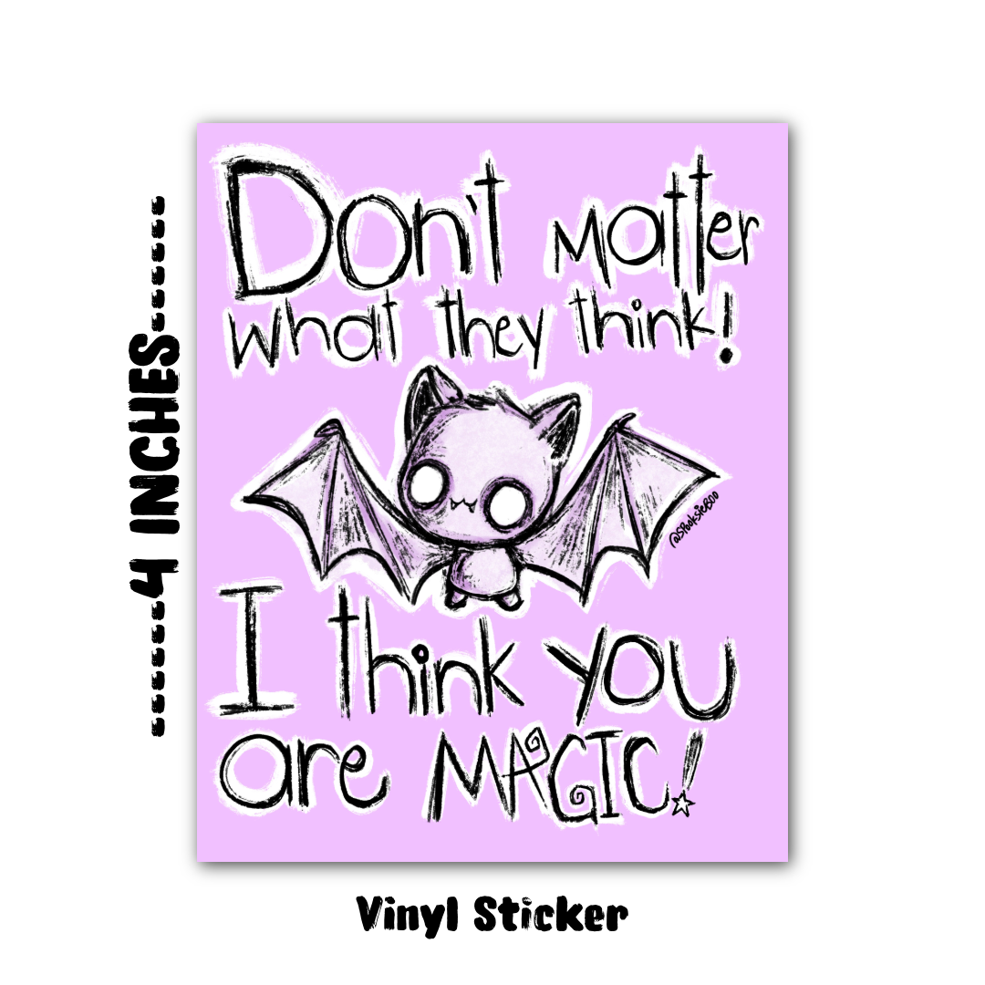 Happy Magic Bat 4” Vinyl Sticker
