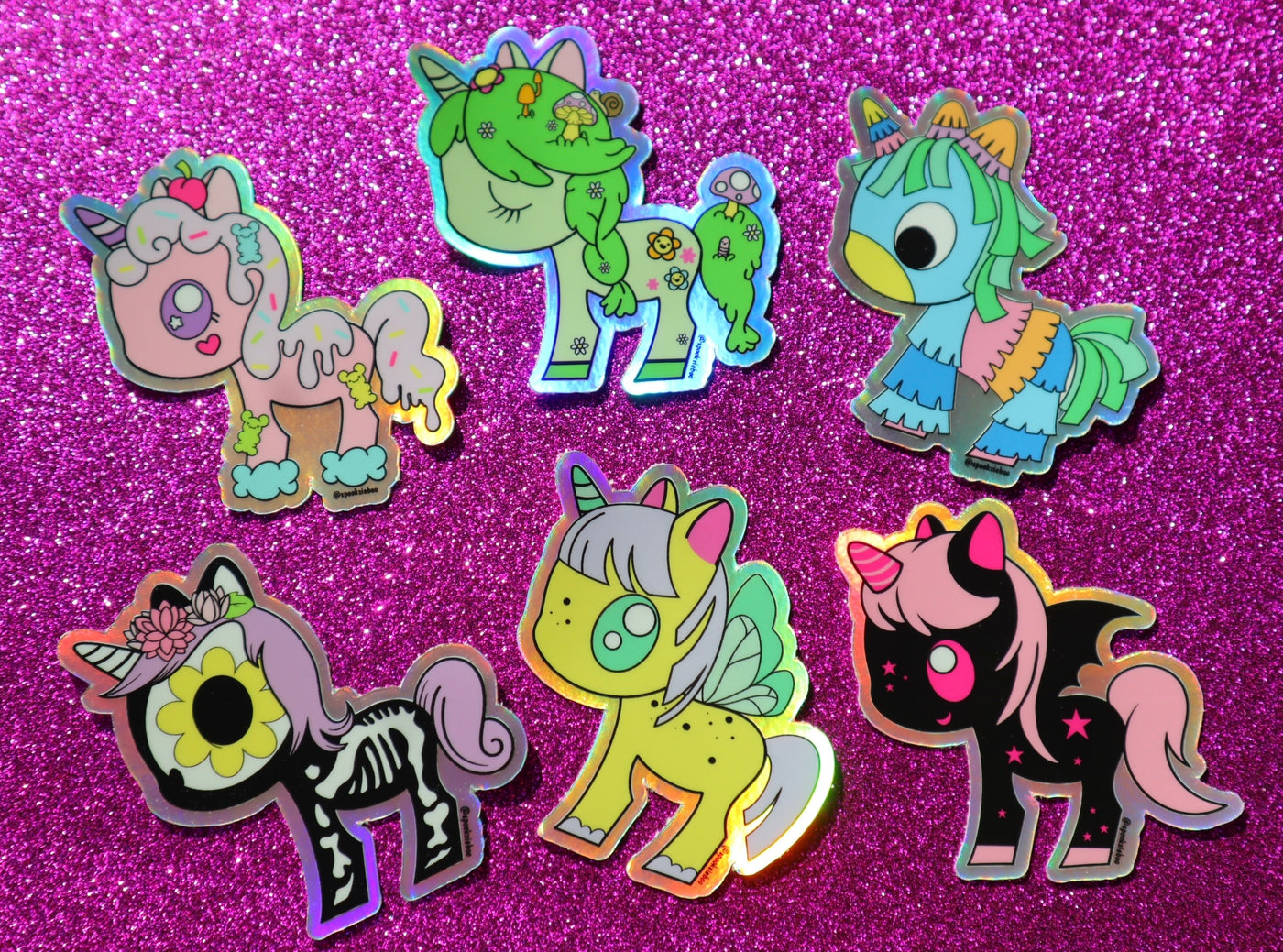 Holo Ponies Set of 6 - Sticker