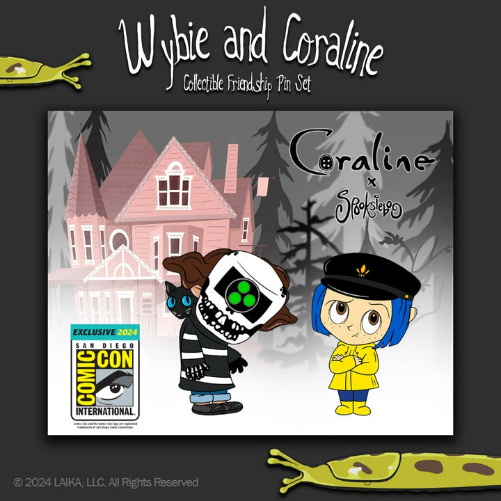 Coraline and Wybie SDCC Exclusive - Enamel Pin Set