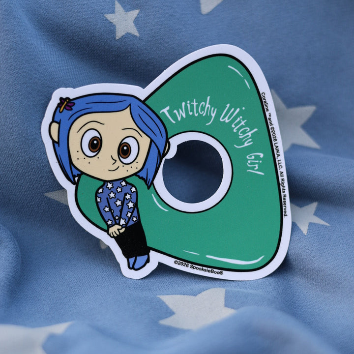 Coraline: Twitchy Witchy Girl Sticker