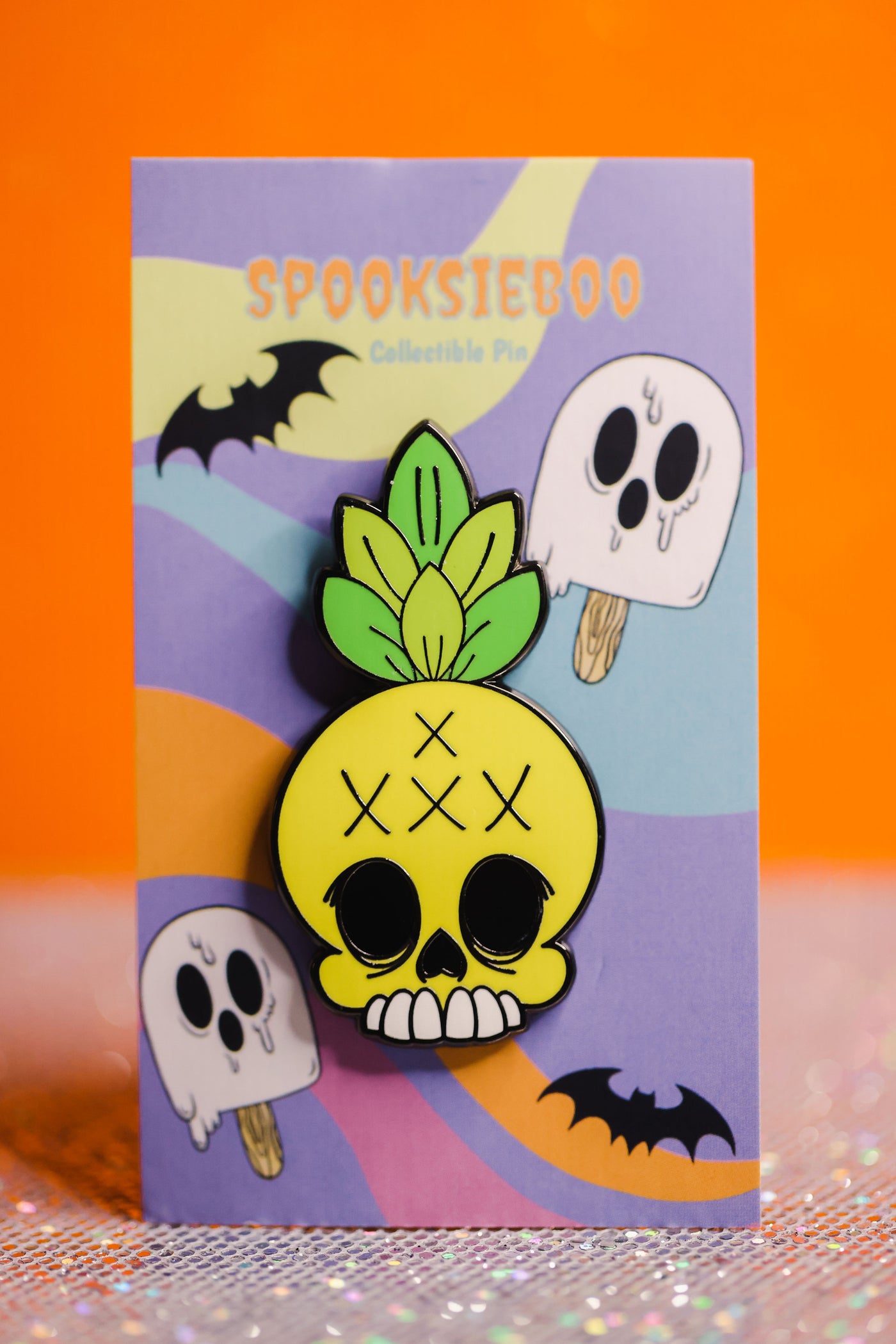 Summerween Pineapple Skull- Enamel Pin