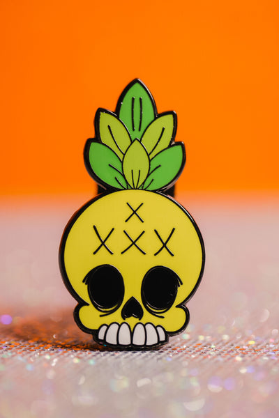 Summerween Pineapple Skull- Enamel Pin