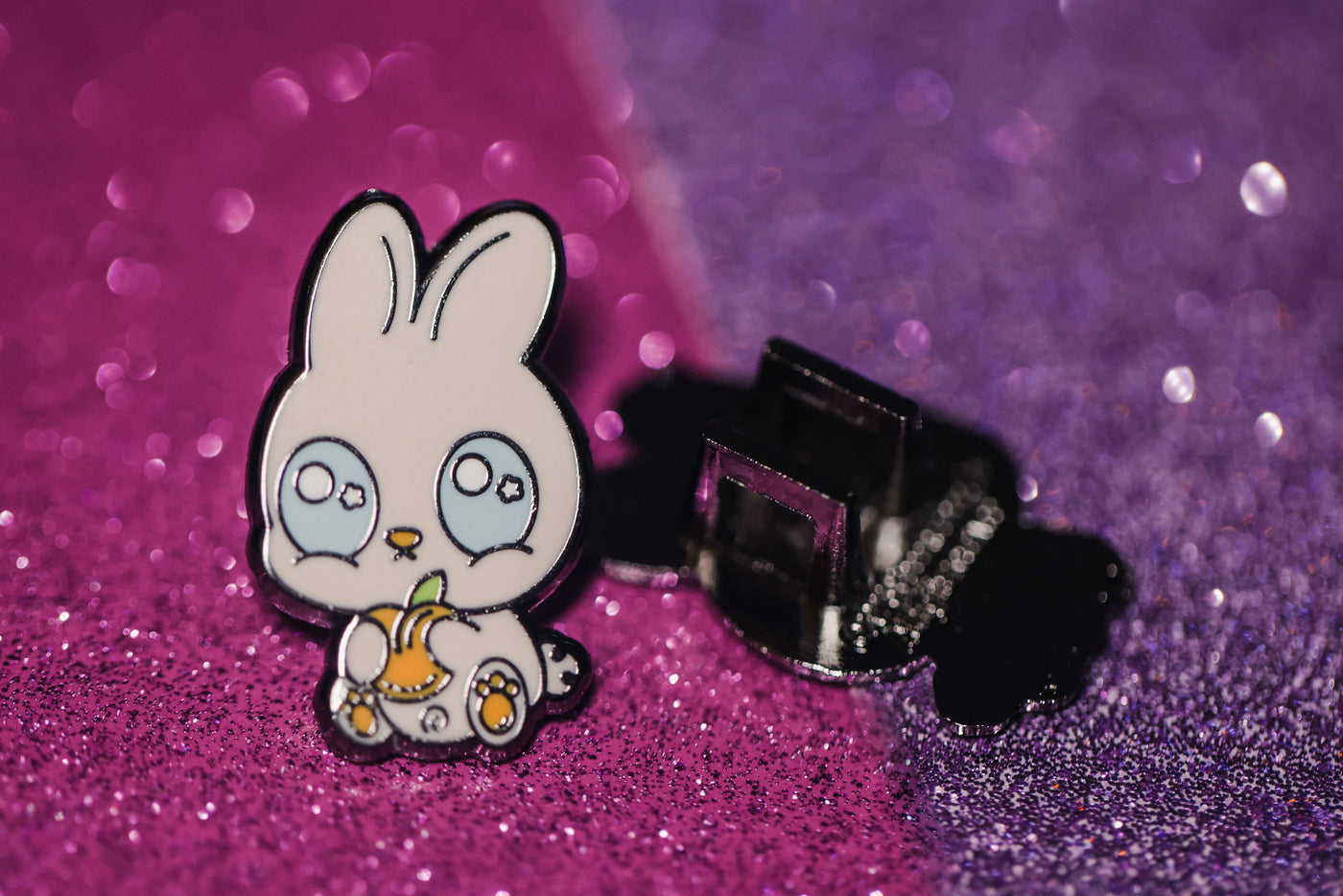Peach Bunny Lace Charm - Spooky and Kawaii Bunnies Collection
