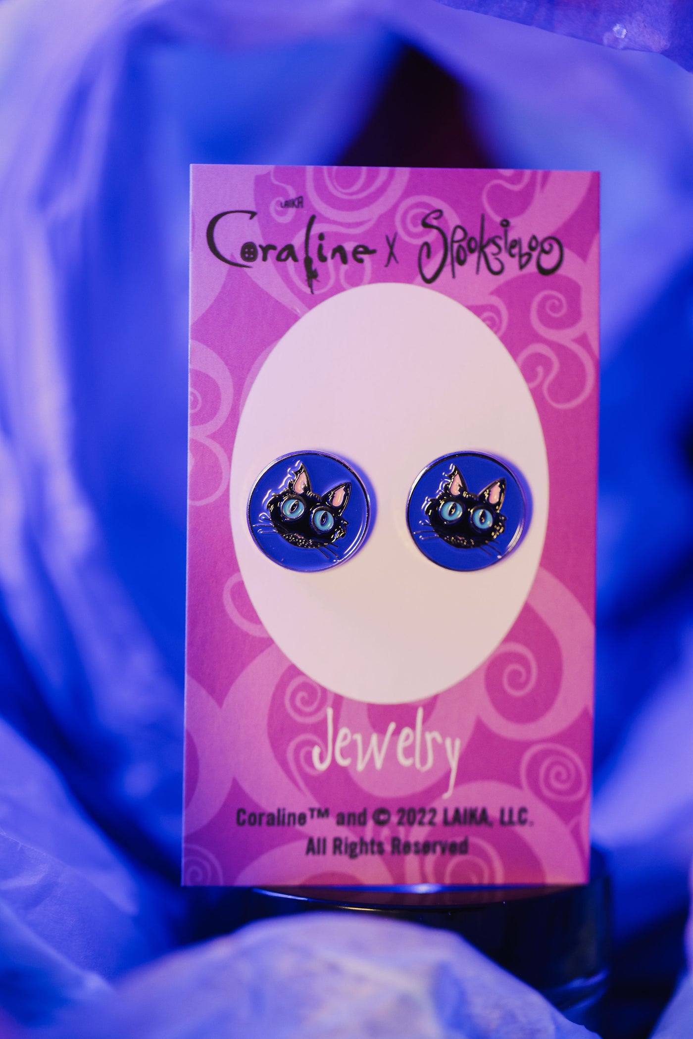 Coraline Cat - Stud Earrings