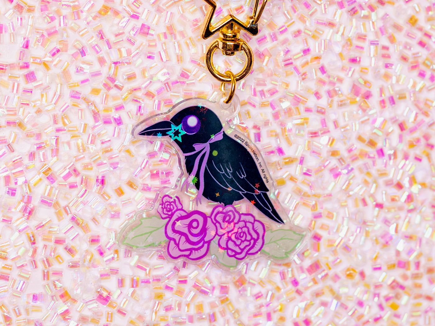 Pastel Halloween - Black Raven Keychain