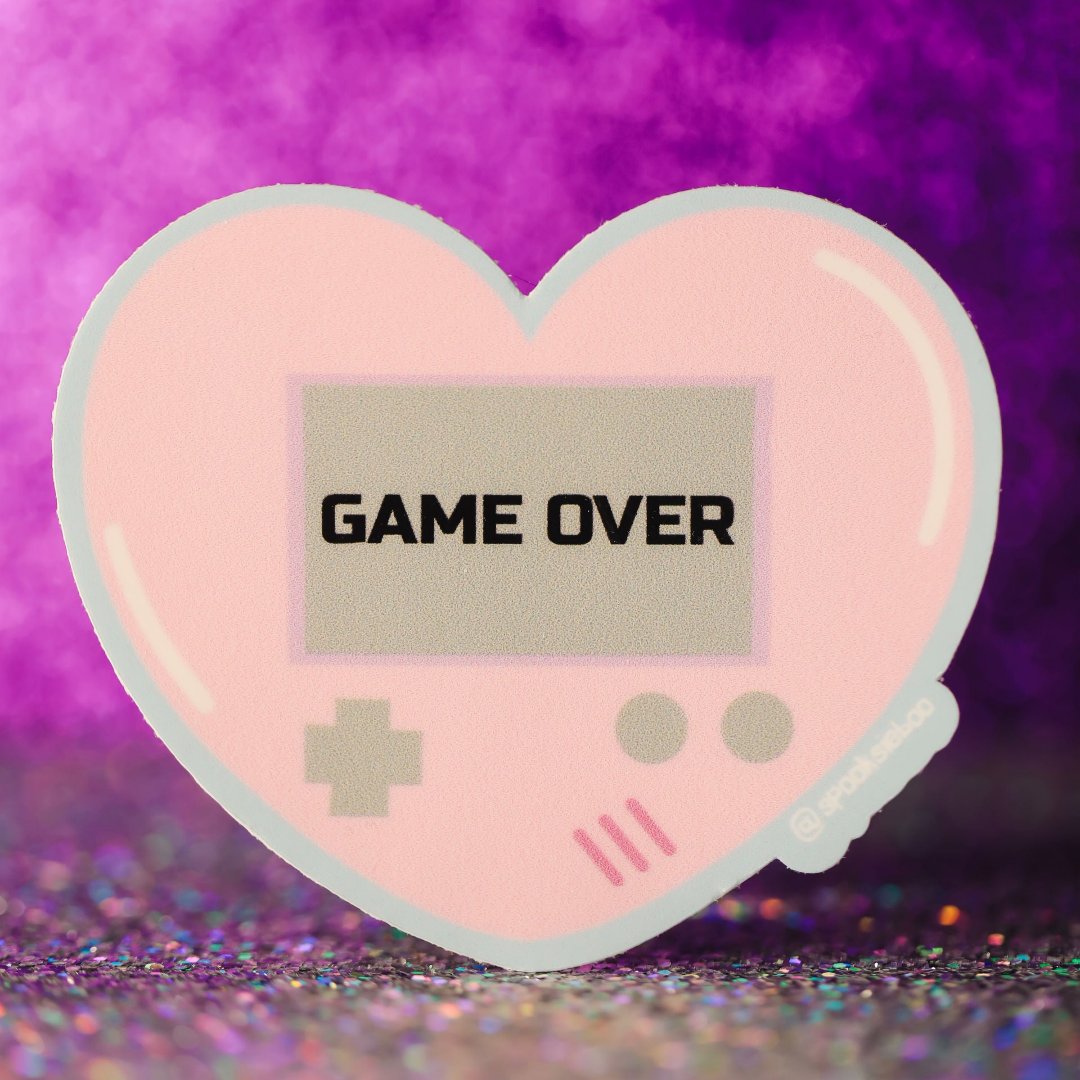 Game Over Heart - Sticker