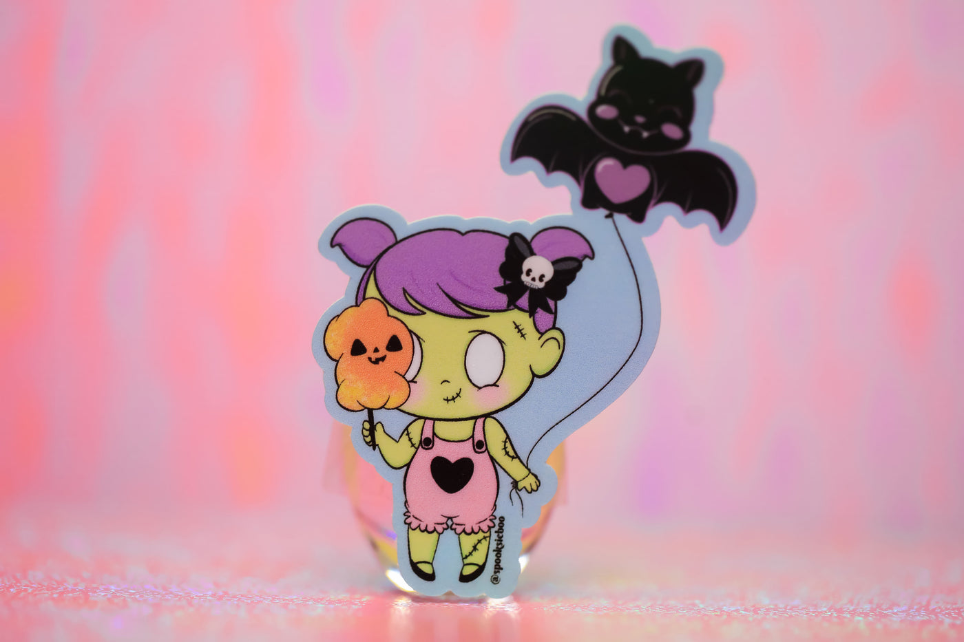 Baby Zombie w/ Bat Balloon- Sticker